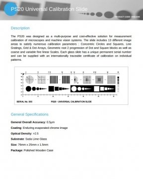 PS20 Universal Calibration Slide