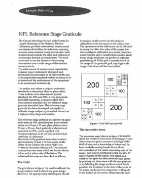 NPL Reference Stage Graticule